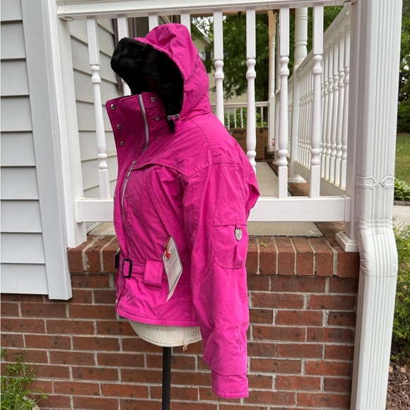 Vintage 90s Obermeyer Pink Ski Snow Coat Jacket Size 6 Petite Women’s Small - Picture 12 of 13